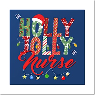 Holly Jolly Nurse Posters and Art